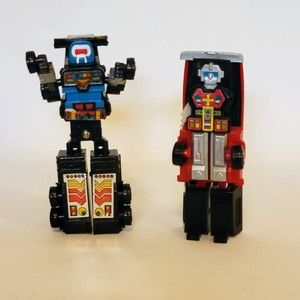 Vintage 1984 Zybots Gobots Tractor Trailer and Camper Pickup Transforming Robots